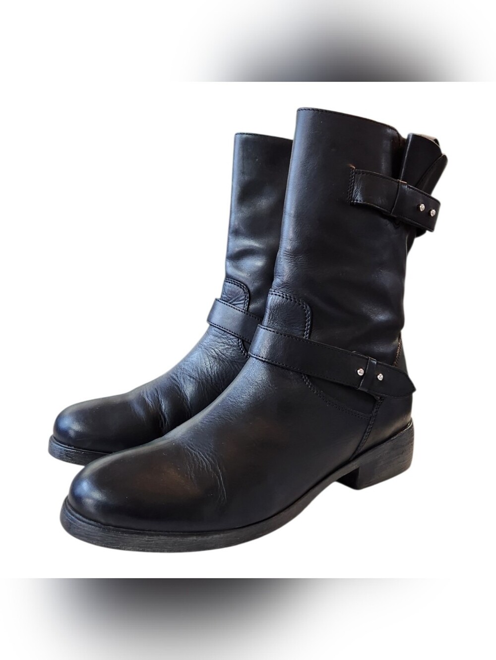 Barbara Barbieri Chunky Retro Y2K Combat Boots, Sz 9